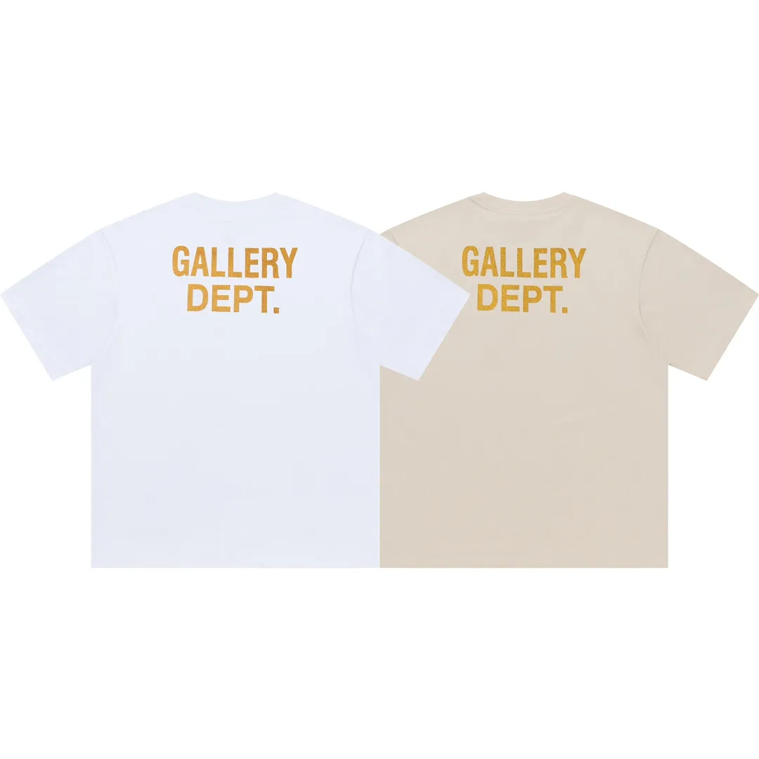 Model D139 Gallery dept American trendy brand offset printing ten gold powder printing, high street short-sleeved T-shirt, the printing is breathable, soft and non-sticky. After shrinking and shaping, it is soft, comfortable and breathable, does not pill, does not fade and does not change shape, S-XL, p106